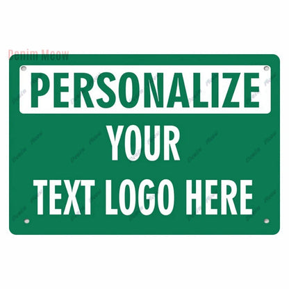 Customize Your Logo Metal Tin Sign, Personalize Your Text Here Wall Decor, Tin Sign, Home Decor, Plaques Art Poster, WYD12