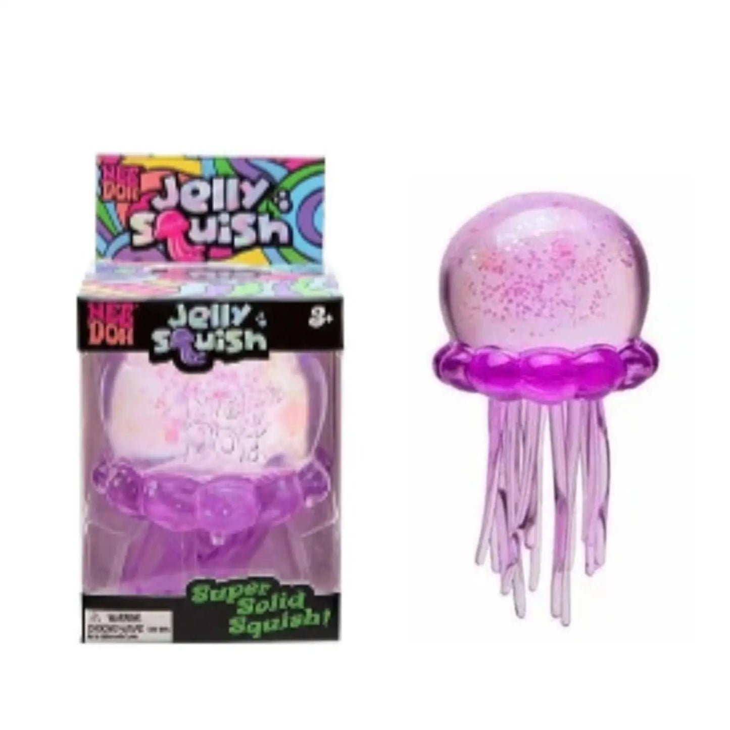 Colorful Jellyfish Maltose Squishy Toy, Anti-Stress Squeeze Fidget Toy for Office