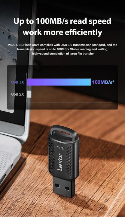 Original Lexar JumpDrive V400 USB 3.2 Stick 32GB 64GB 128GB 256GB USB Pen Drive Memory Stick U Disk For Computer