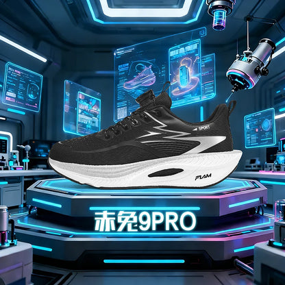 Men's breathable, non-slip, comfortable, shock-absorbing carbon plate running shoes, couple matching sports casual running shoes
