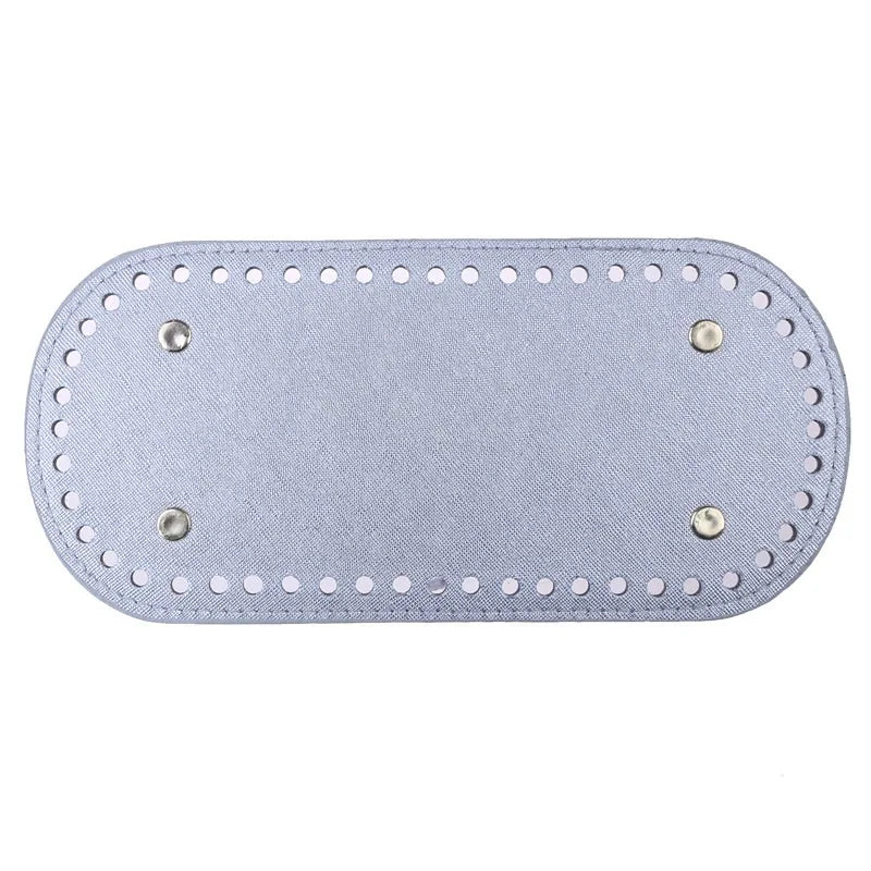 22*10Cm Oval Bottom For Knitted Bag PU Leather Bag Accessories Handmade Bottom DIY Crochet Bag Bottom Solid Color Bag Part NEW