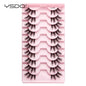 Lashes 3/10 Pairs Half Lashes Cat Eye Natural Long Lashes 3D Mink Eyelashes Full Strip Lashes Makeup Extension Tools