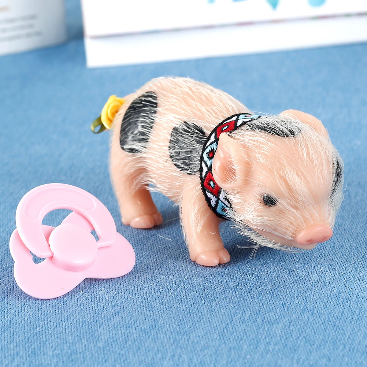 6inch Silicone Pig Doll Toy Cute Miniature Silicone Pig Reborn Realistic Pig Toy Interesting Full Silicone Piglet Doll Toy Set