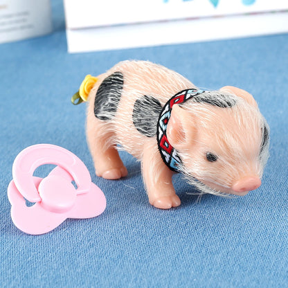 6inch Silicone Pig Doll Toy Cute Miniature Silicone Pig Reborn Realistic Pig Toy Interesting Full Silicone Piglet Doll Toy Set
