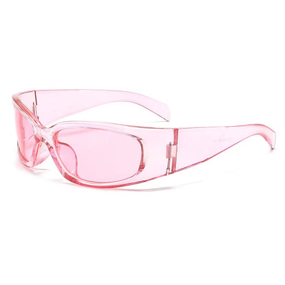 New Y2K Silver Sunglasses Out Future Sense Of Technology Hot Girls Net Red Sun Glasses Women Glasses Trendy Men UV Eyewear