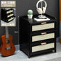 ‌Modern Minimalist Nightstand - Solid Wood Bedside Storage Cabinet with Drawer, Space-Saving Slim Design for Studio Apartments