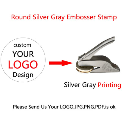 Customized Book Embossed Stamp Personalized Custom LOGO Embosser Seal Wedding Invitation Library Customize Embossing Paper Stamp