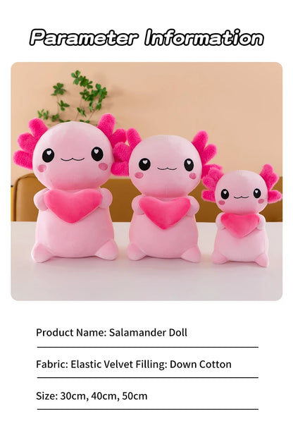 Cross-Border New Model of Axolotl Plush Toy in Four Colors, Cross-Border Hexagonal Dinosaur Toy, Soft Axolotl for Couples