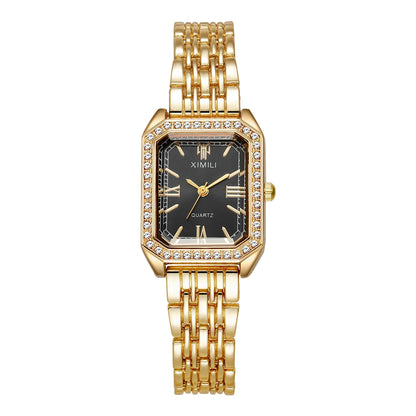 Luxury Rhinestone Women Watches Fashion Rectangle Bracelet Quartz Wristwatch for Girls Clock Reloj Mujer