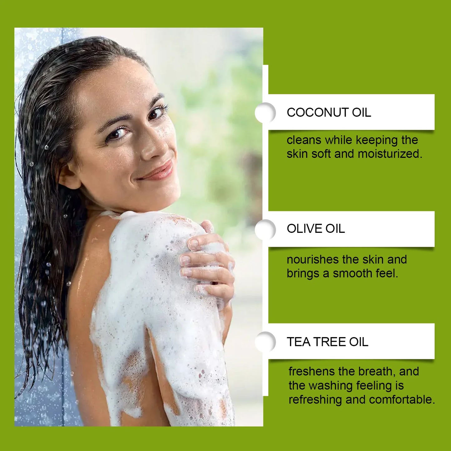 Tea Tree Oil Soap Cleaning Gentle Exfoliating Relieve Itch Moisturizing Dry Skin Smoothing Natural Bath Soap for Body and Face