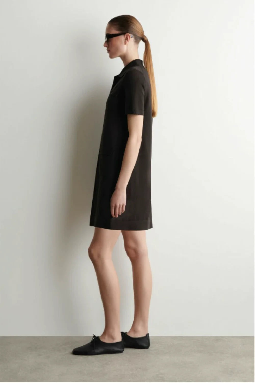 XIMIAN APPAREL 2026 YAZHIMEI Traf Cos Spring New Style of Women's Casual Standard Style Dark Brown Pocket Knitted Short Skirt
