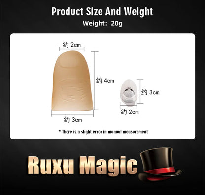 Thumb Finger Light Luminous Finger Light Magic Trick Props Halloween  Glowing Fingers Glow Thumbs（Red）magic props