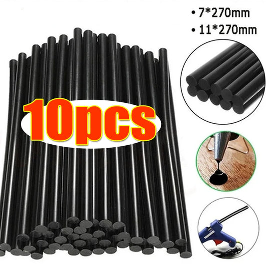 For Heavy Duty Bonding on Metal Plastic Rubber Carpentry & Repairs Black Hot Glue Sticks High Temperature 11X200MM Glue Sticks