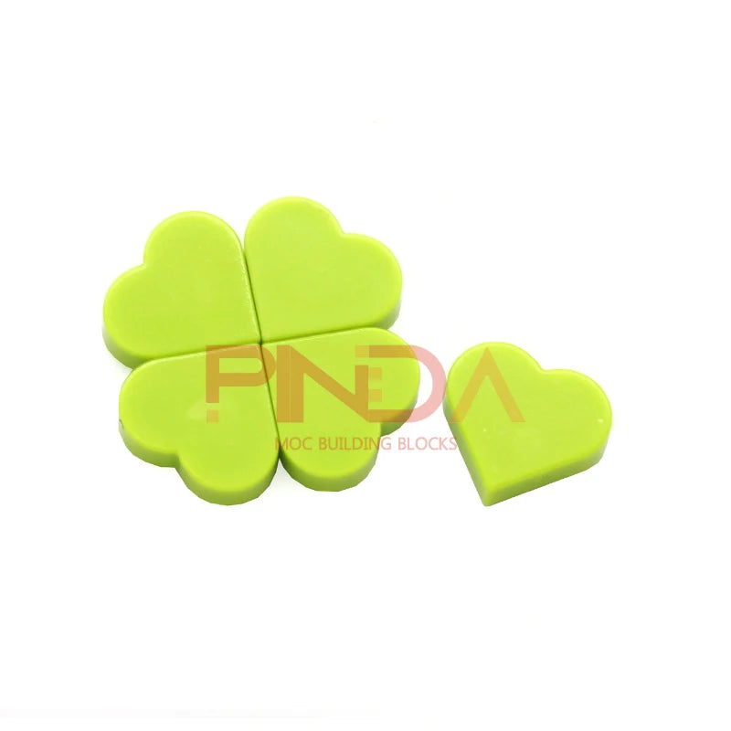 100pcs MOC 39739 Tile Round 1x1 Heart Building Blocks Sets Love Peach Compatible with Educational Creative Kids Children Toys