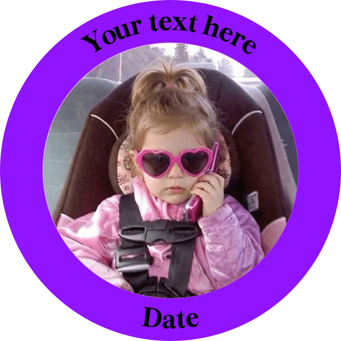 Custom Photo Stickers Personalized Waterproof Round Text Labels Custom Image Birthday Party Gift Wrapping Decor DIY Souvenir Kit
