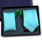Elegant Ties For Men Classic Paisly Neck Tie Pocket Square Brooch Set With Gift Box Mens Business Wedding Suit Accessories