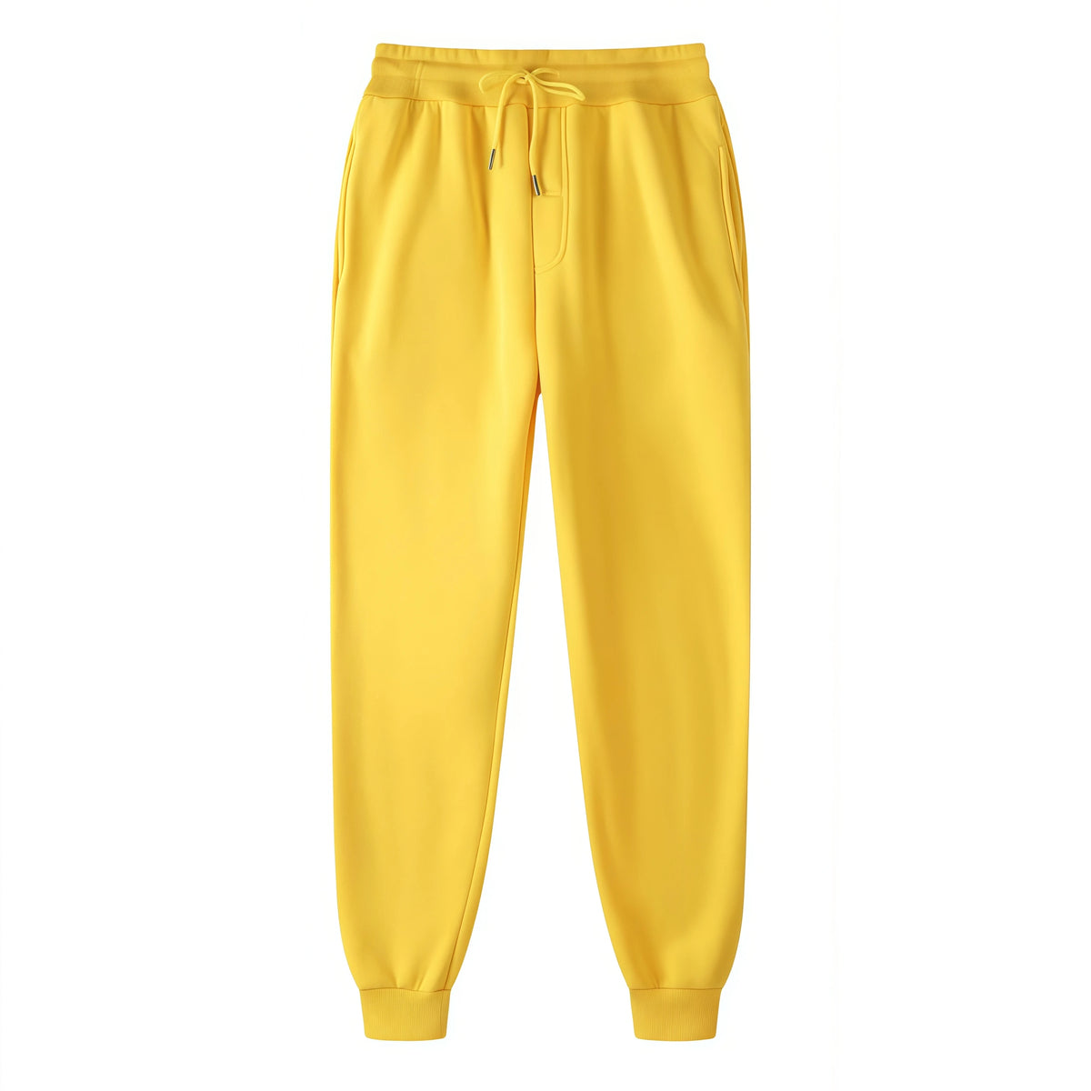 Unisex Solid Jogger Sweatpants Elastic Drawstring Cuff Sports Pants Multi-color Loose Fit Casual Gym Running Trousers Size S-3XL