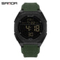 SANDA Digital Watch Multi-function Alarm Clock Luminous Waterproof Silicone Wristwatch Casual Students Electronic Watches