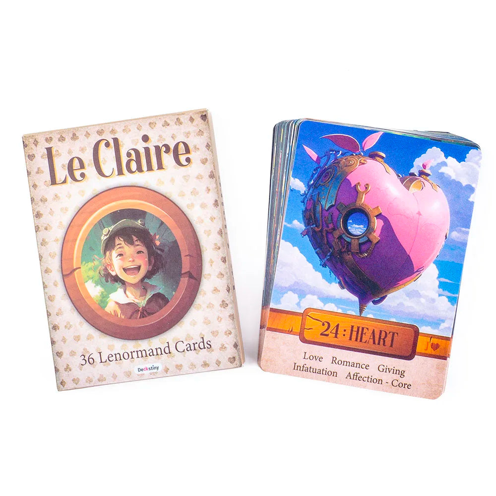 Hot Sales Le Claire 36 Lenormand Cards Fate Divination Tarot Cards FortuneTelling Card Games Party Board Playing Game 10.4*7.4CM