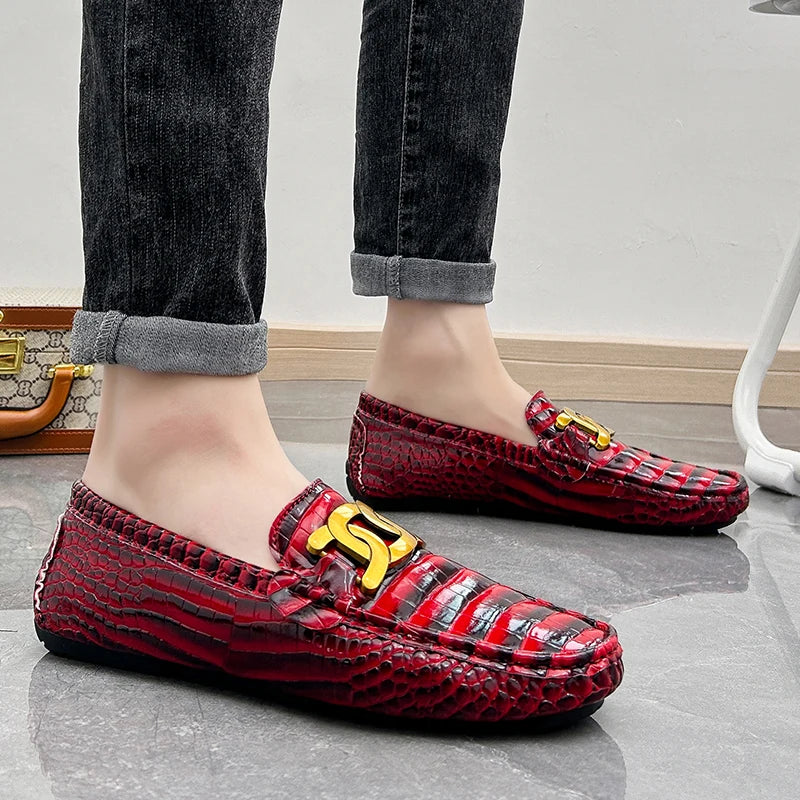 Men Loafers Shoes High Quality Party Shoes Fashion Men Non Slip Casual PU Leather Man Flat Classic Comfy Slip on Men Loafers