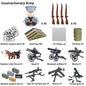 WWII Infantry Military Soldier War National Army Mini Gun armament Models Building Blocks Building Blocks Toys for Kids