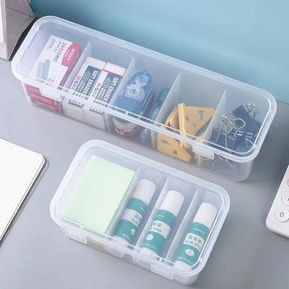 Transparent Data Cable Organizer Case Classification Dustproof Card Organizer Lid Clutter Collection Box for Office Home New