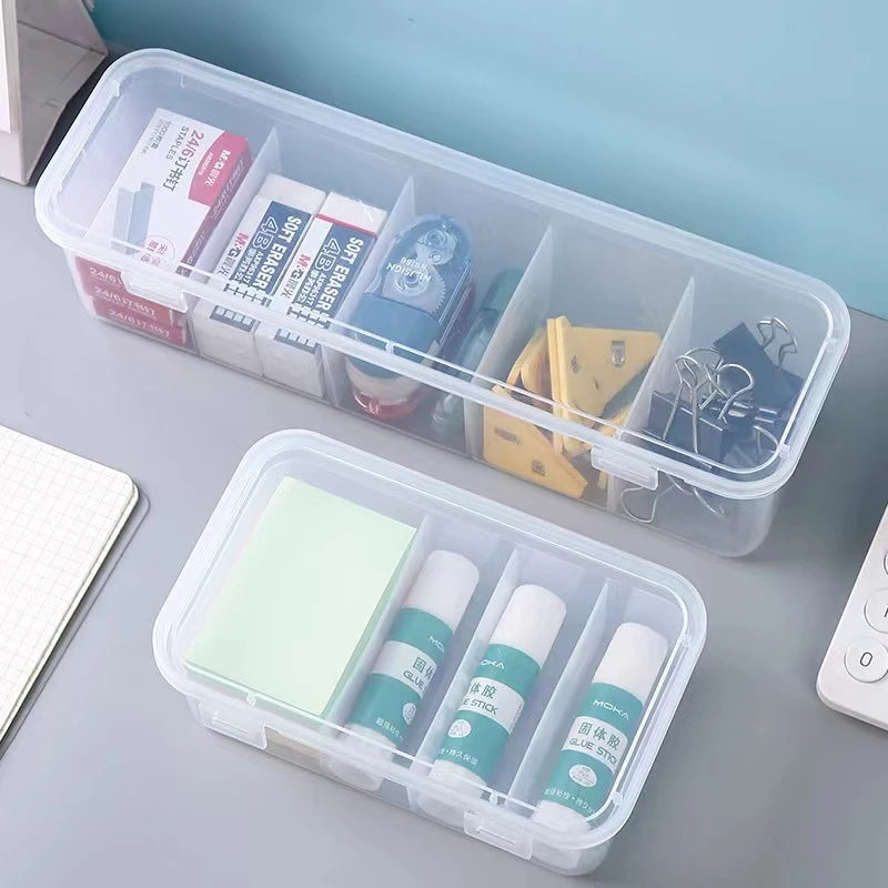 Transparent Data Cable Organizer Case Classification Dustproof Card Organizer Lid Clutter Collection Box for Office Home New