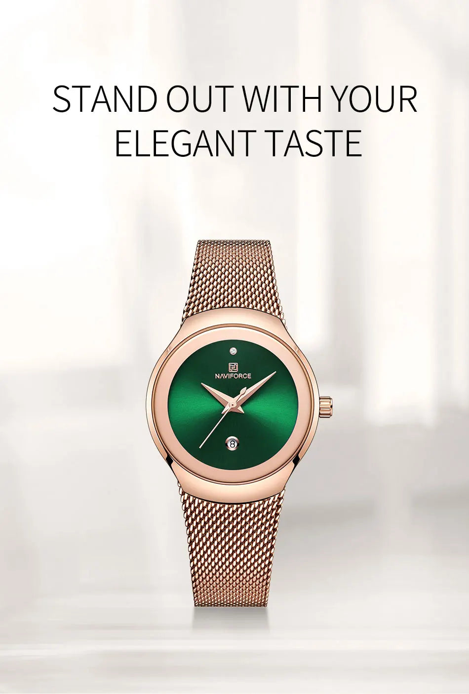 NAVIFORCE Women Watches Fashion Rose Gold Ultra Thin Ladies Watch Luxury Waterproof Quartz WristWatch Woman Relogio Feminino