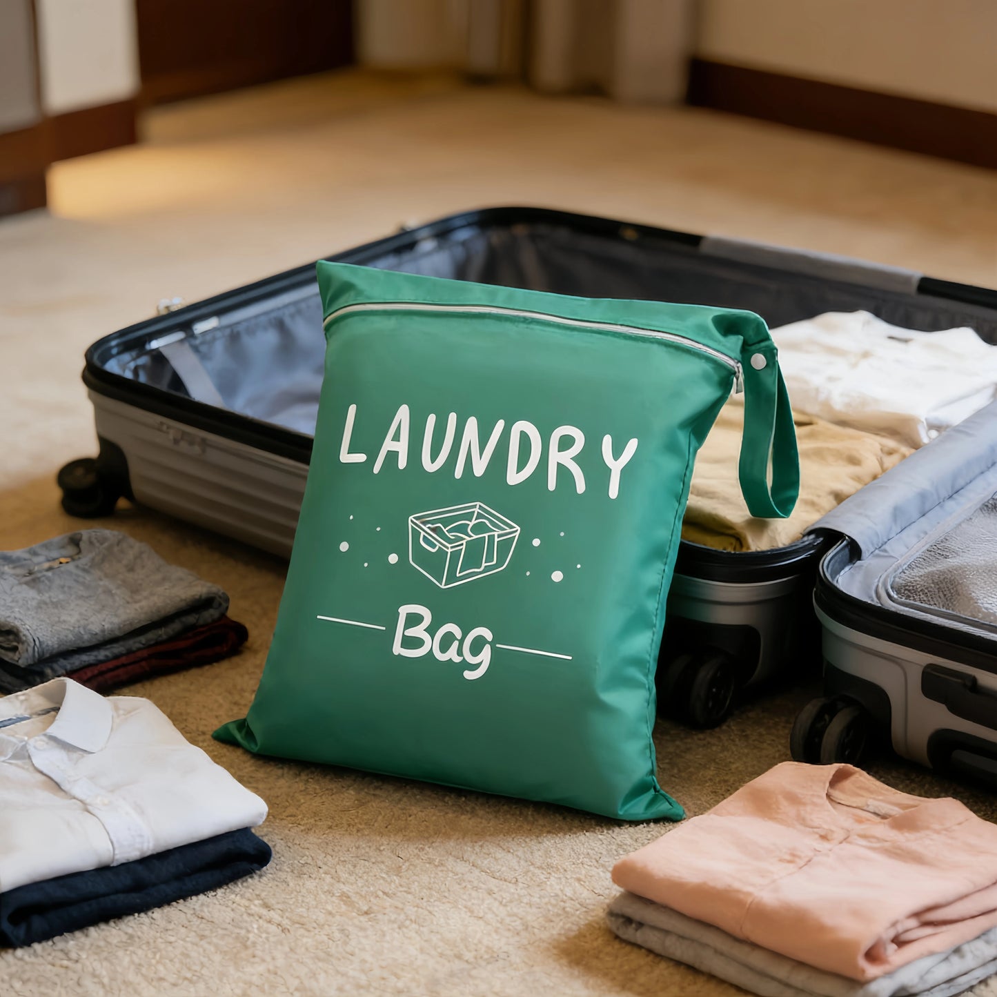 Portable Dirty Clothes Storage Bag Laundry Bags Oxford Waterproof Storage Pouch For Swimming Fitness Beach Clothes Organizer Bag