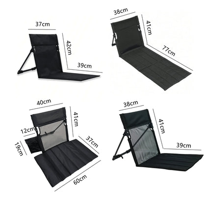 Foldable Camping Chair Outdoor Garden Park Single Lazy Chair Backrest Cushion Picnic Camping Folding Back Chair Beach Chairs