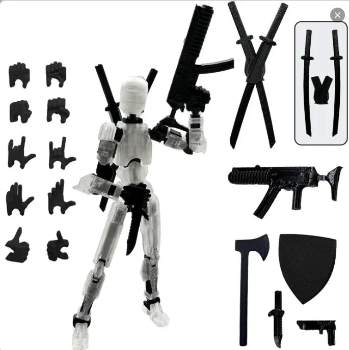 13 Articulated Joints Movable 3D Printed Third Generation DIY Assemble Collectible Desk Ornament Lucky Action Figure Home Decor