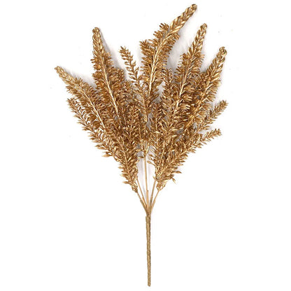 Luxury Golden Artificial Flower Arrangement Floral Display with Golden Leaves,for Christmas, Indoor Decor for Home Decorations