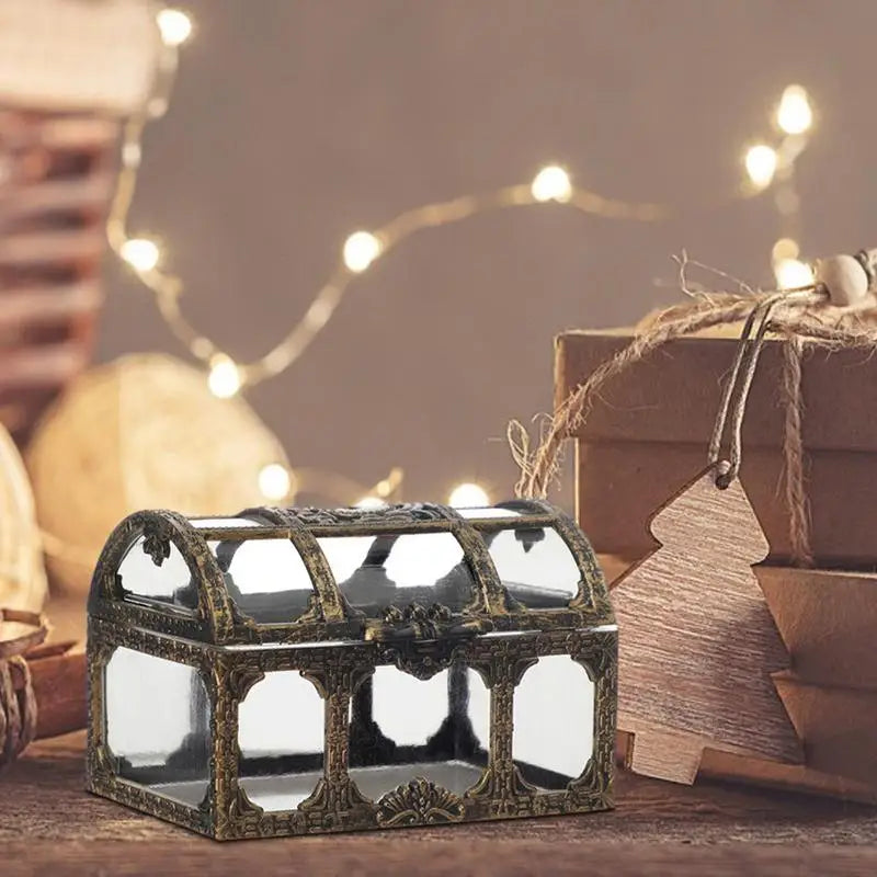 Transparent Treasure Box 12PCS Hollow Wedding Candy Box Chocolates Container Jar Storage Containers Case Anniversary Festival