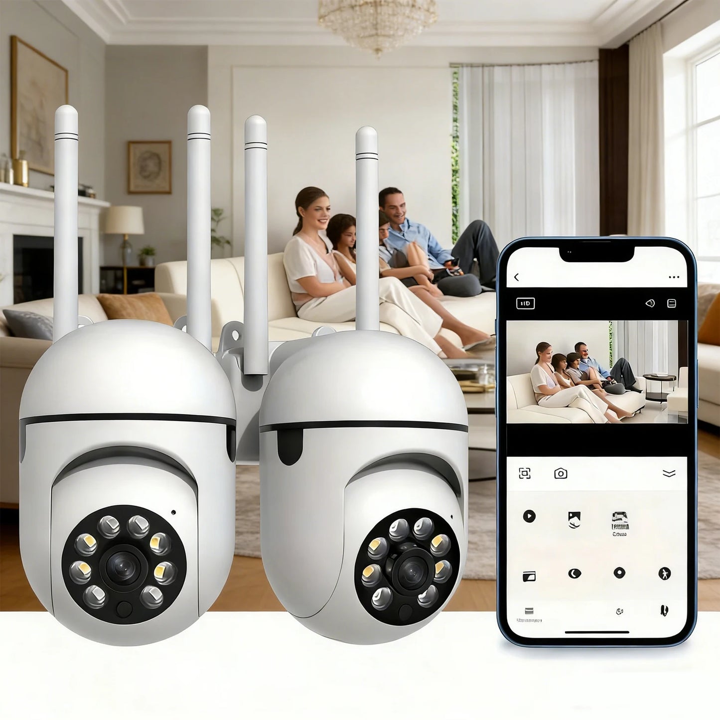 v360 pro WiFI IP Smart Camera 8MP HD Color Night Vision Wireless Home Security Camera 2-Way Sound And Motion Push Notification