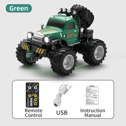 New 1:64 Rc Car Mini 2.4Ghz City Road Handle High Speed Alloy All Terrain Remote Control Car Dual Control Children's Toys Gifts