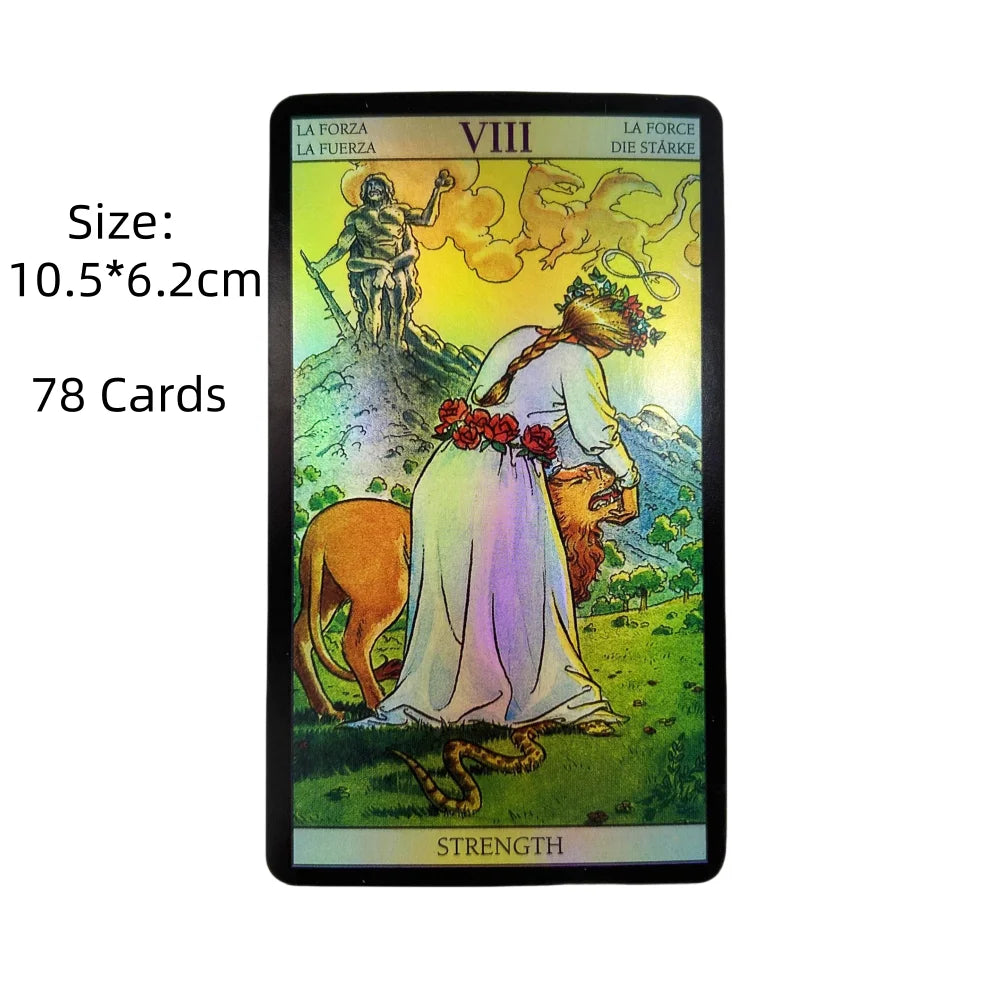 Tarot of New Vision Deck Laser Edition Game Cards English Divination Edition Board Playing Games With Guidebook