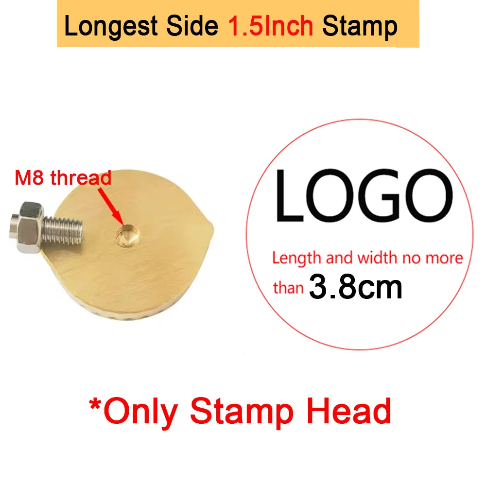 Custom Branding Iron Personalized LOGO Stamp for Woodworking Steak BBQ Leather Craft Brass Heating Tool DIY Steak Burger Wood
