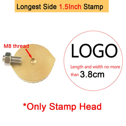 Custom Branding Iron Personalized LOGO Stamp for Woodworking Steak BBQ Leather Craft Brass Heating Tool DIY Steak Burger Wood