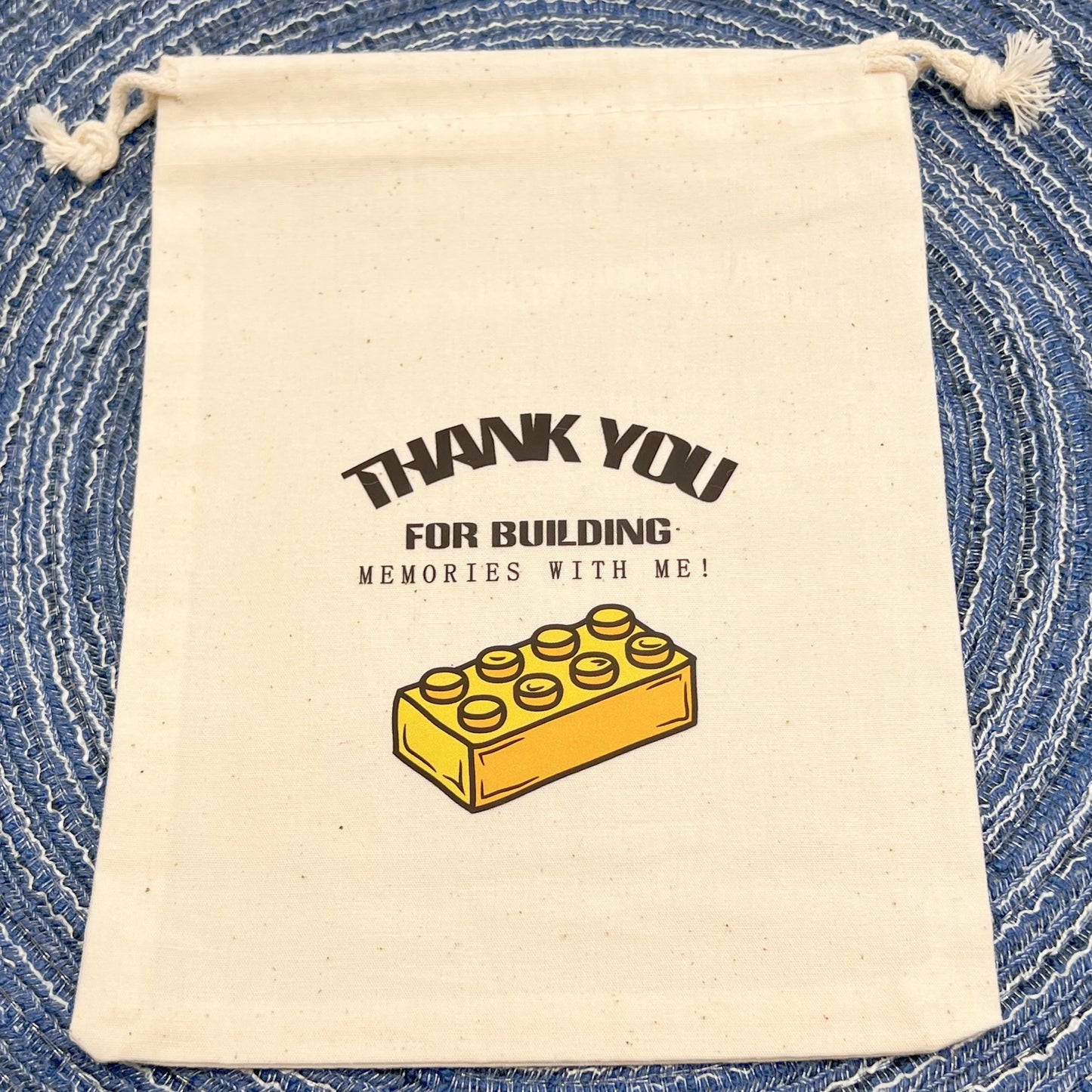 5pcs thank you For Building Memories with me Bags boy girl Birthday Party decoration gift Children's birthday bag