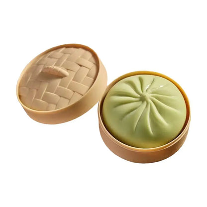 Simulation Flash Dumpling Pressure Ball Slow Rebound Soft Pinch Decompression Squishy Stress Relief Balls with Steamer