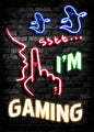 Gaming Neon Eat Sleep Game Repeat  Canvas Posters Gamer Room Decor Canvas Print Art for Home Esports Bedroom Decor Gift Painting