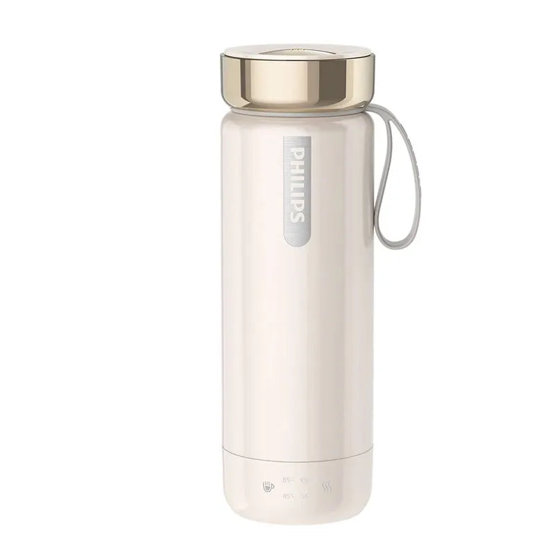 Philips GoZero Electric Heating Cup AWP2799 4-Speed Temperature Settings 12H Thermos Fast Boil Ideal for Travel Office Home