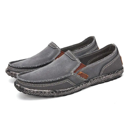 Fashion Breathable Canvas Shoes Loafers New Men Shoes Vintage Male Casual Shoes Flats Comfortable Washed Denim Lazy Loafers