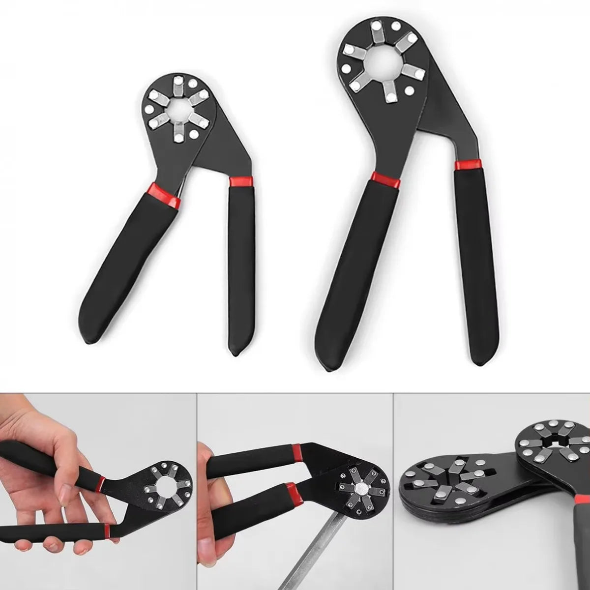 6/8 Inch Magic Wrench Household Maintenance Adjustable Twisting Hand Clamping Socket Outer Hexagonal Multifunctional Tool