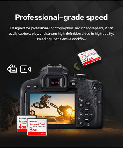 Lemiwei Memory Card 256MB 512MB Compact Flash Card 1GB 2GB 4GB CF Card 8GB 16GB 32GB 64GB Compactflash Card For Camera