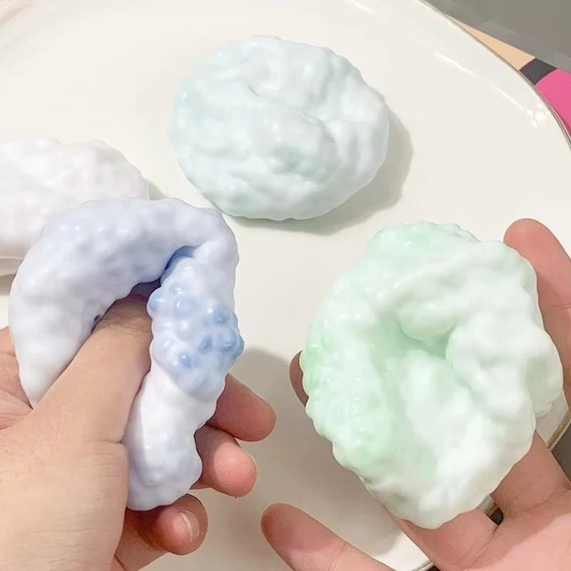 Soft Cloud Shape Squishy Toy Sand Ball Grape Stress Relief Ball Fidget Sensory Toy Squeezing Soothing Toy Gift for Adult Kids