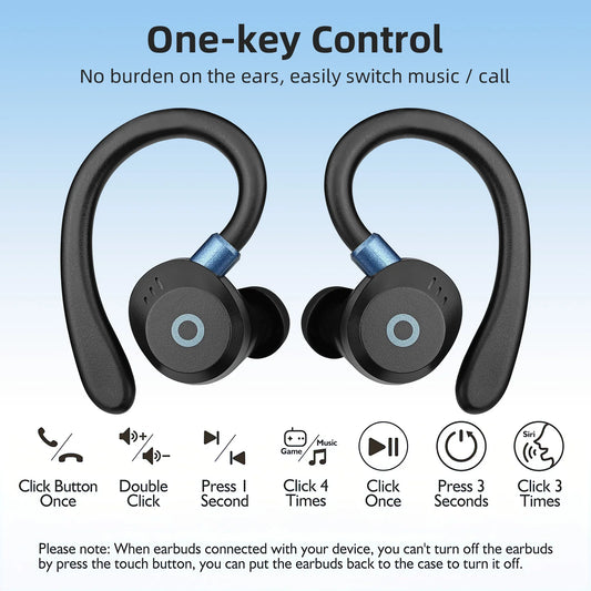 Dual Wear Style Sport Wireless Headset K09 Series Earbuds Stereo Long Endurance Play Time Swimming Waterproof Bluetooth Earphone