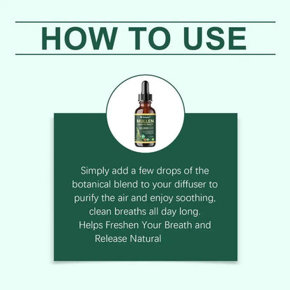 30000mg Mullein Leaf Herbal Drops, Lung Detox Cleansing Formula, Fast Absorption Natural Respiratory Health Maintenance