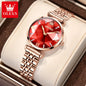 OLEVS 6642 Women Watch Fashion Original Elegant Stainless Steel Rose Gold Diamond Waterproof Watch Brand Luxury Women Watch