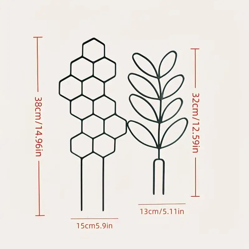 1PC Honeycomb Design Plant Trellis, Rustproof Plastic Support For Potted Vines And Flowers, Indoor Outdoor Garden Climbing Frame